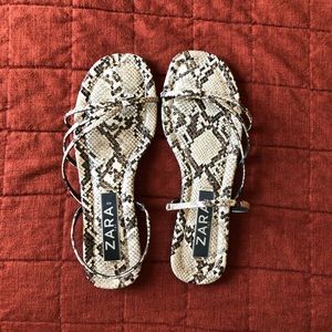 Zara Snakeskin Sandals